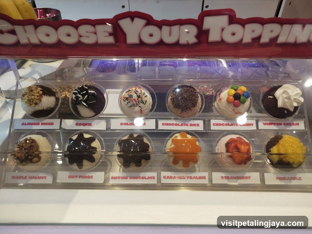 Ice Cream Toppings Display