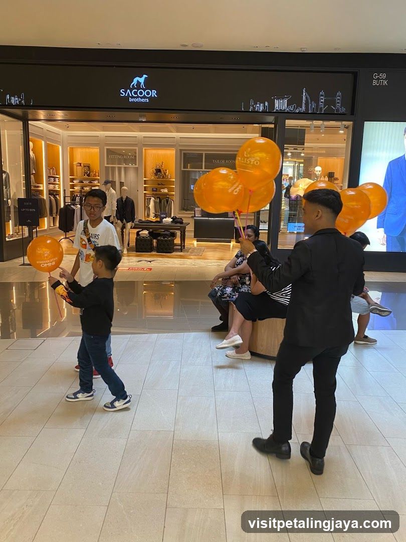 Mall Interior with Balloon Activity
