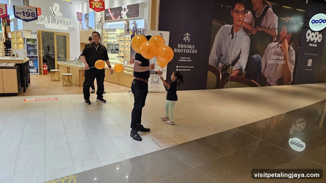 Balloons in Mall Corridor