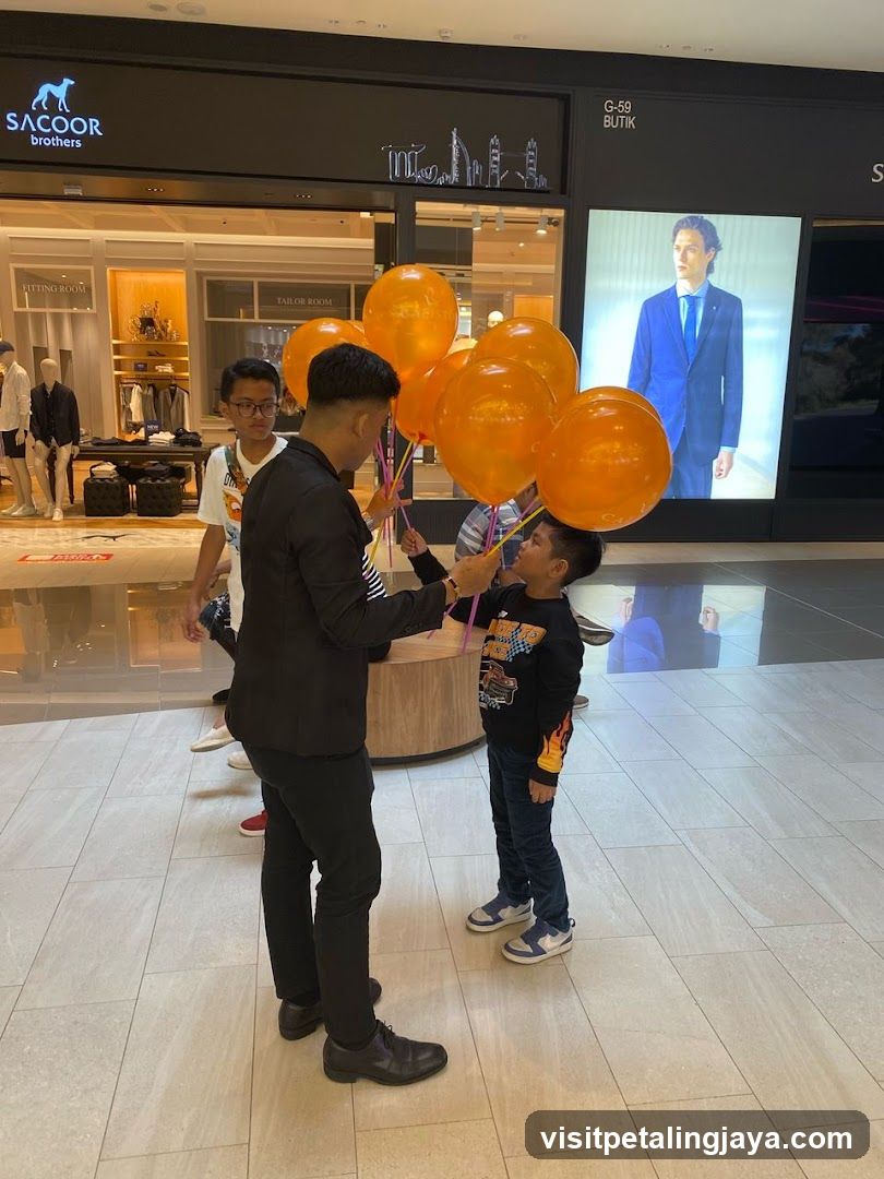Balloons in Mall Corridor