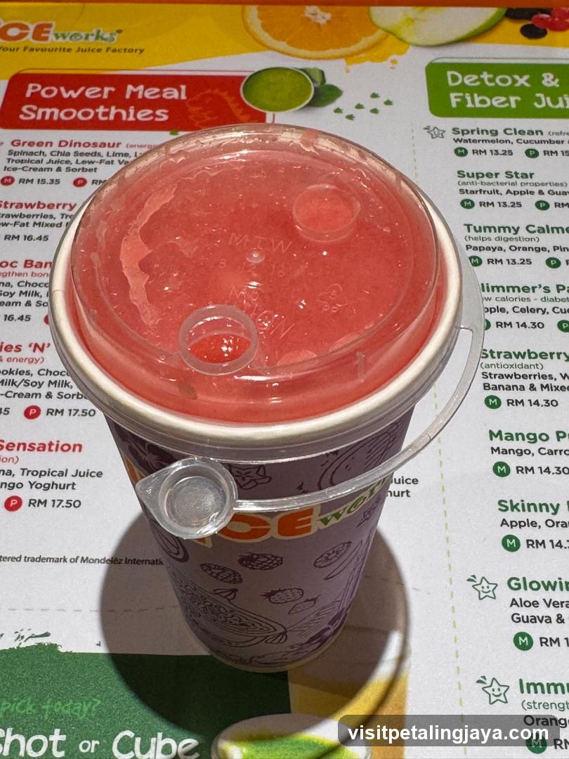 Smoothie Cup on Menu Background