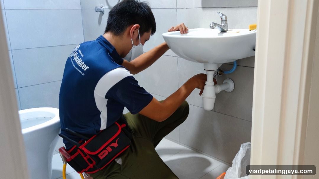 Plumber Fixing Sink Drain