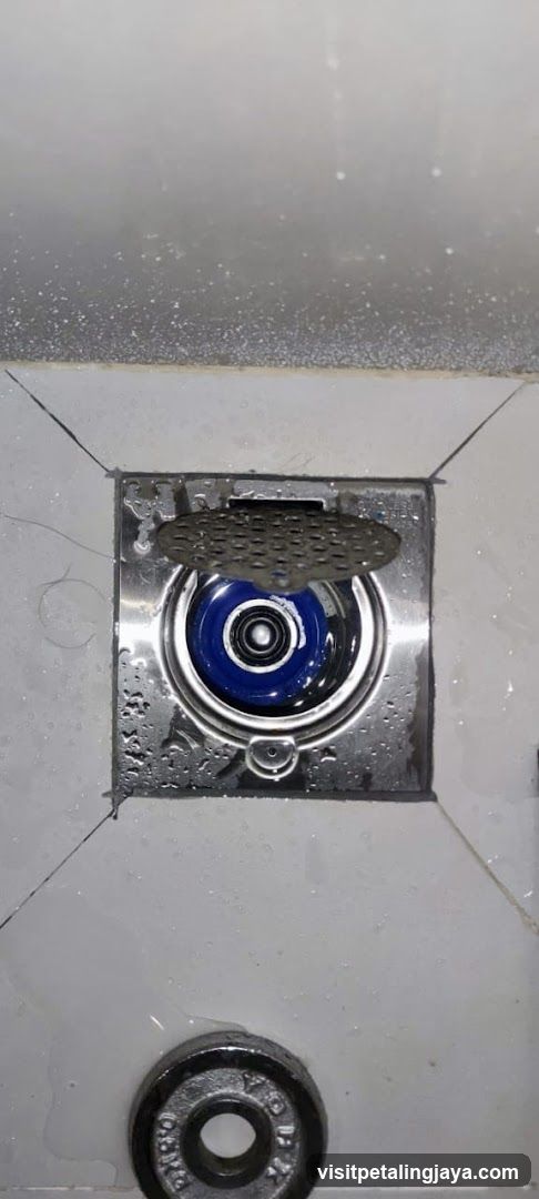 Floor Drain with Blue Component