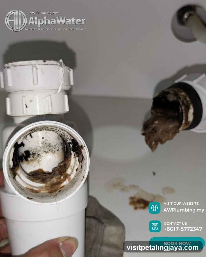 Plumbing Pipe Cleaning Before and After