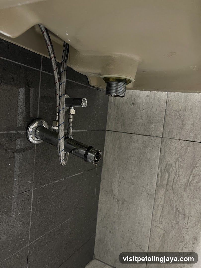 Under-sink plumbing setup