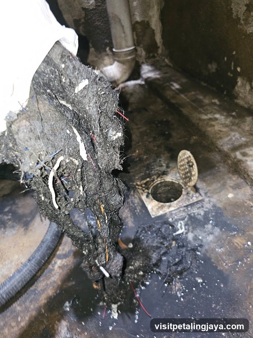 Severely Clogged Sewer Pipe
