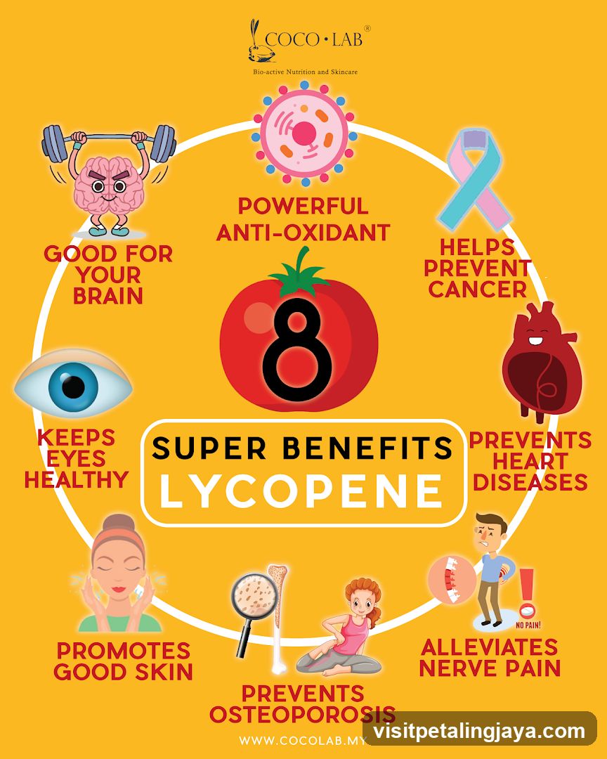 Super Benefits of Lycopene Infographic