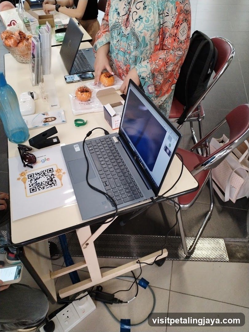 Workstation Setup with Donuts and Laptops