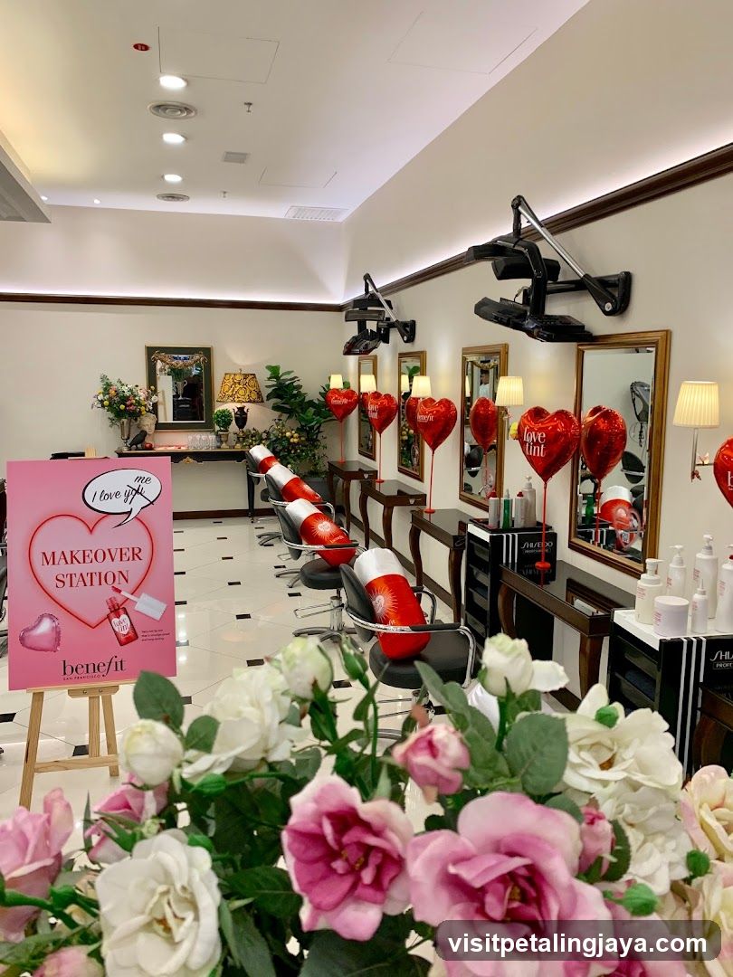 Beauty Salon Interior with Valentine's Theme