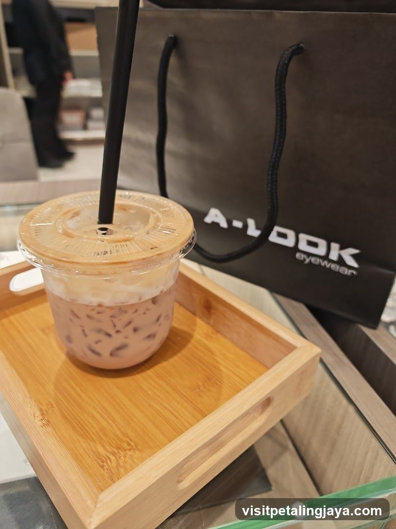Coffee and shopping bag