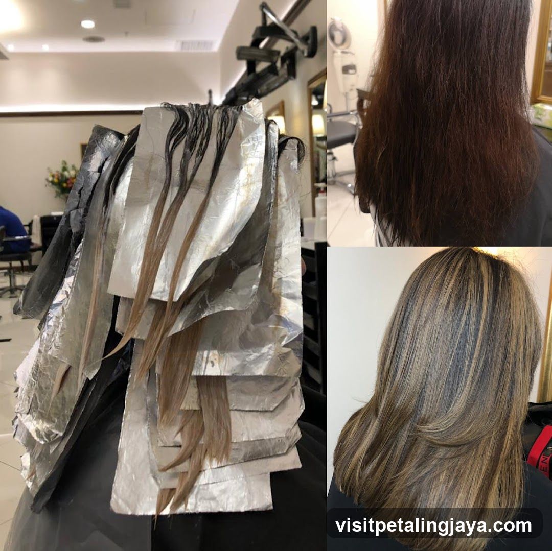 Hair Coloring Process and Results