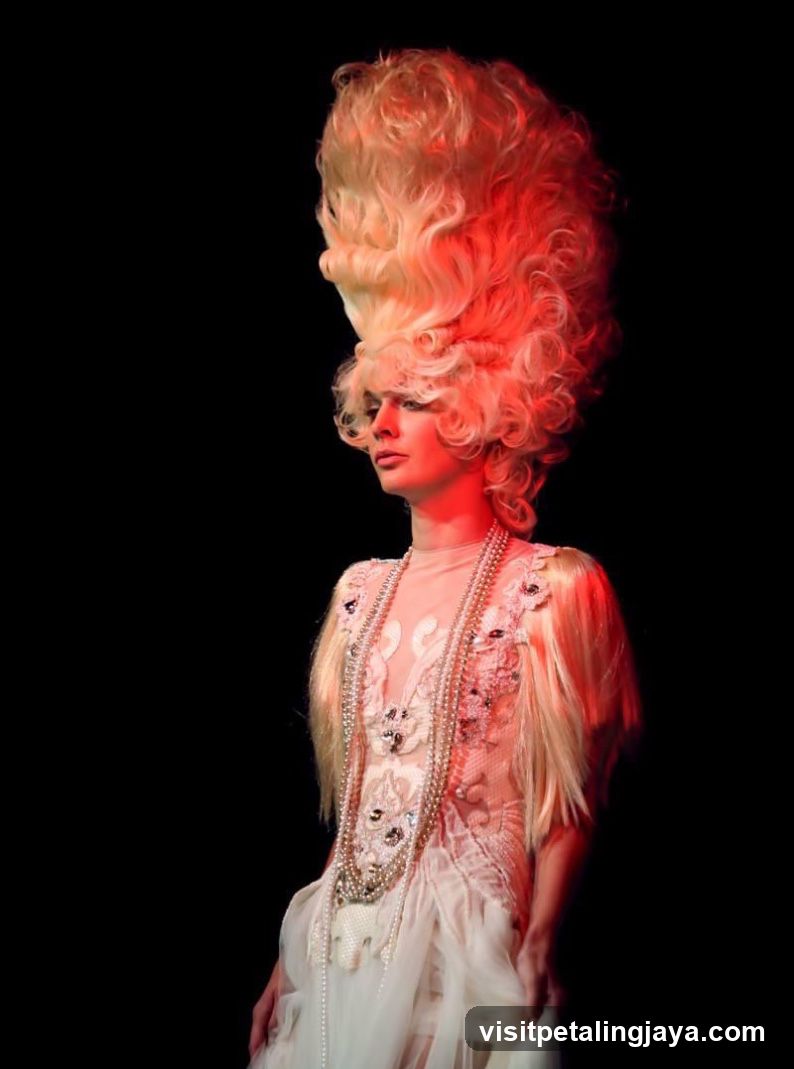 Fashion Model with Voluminous Wig