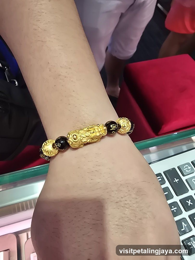 Gold Bracelet on Wrist