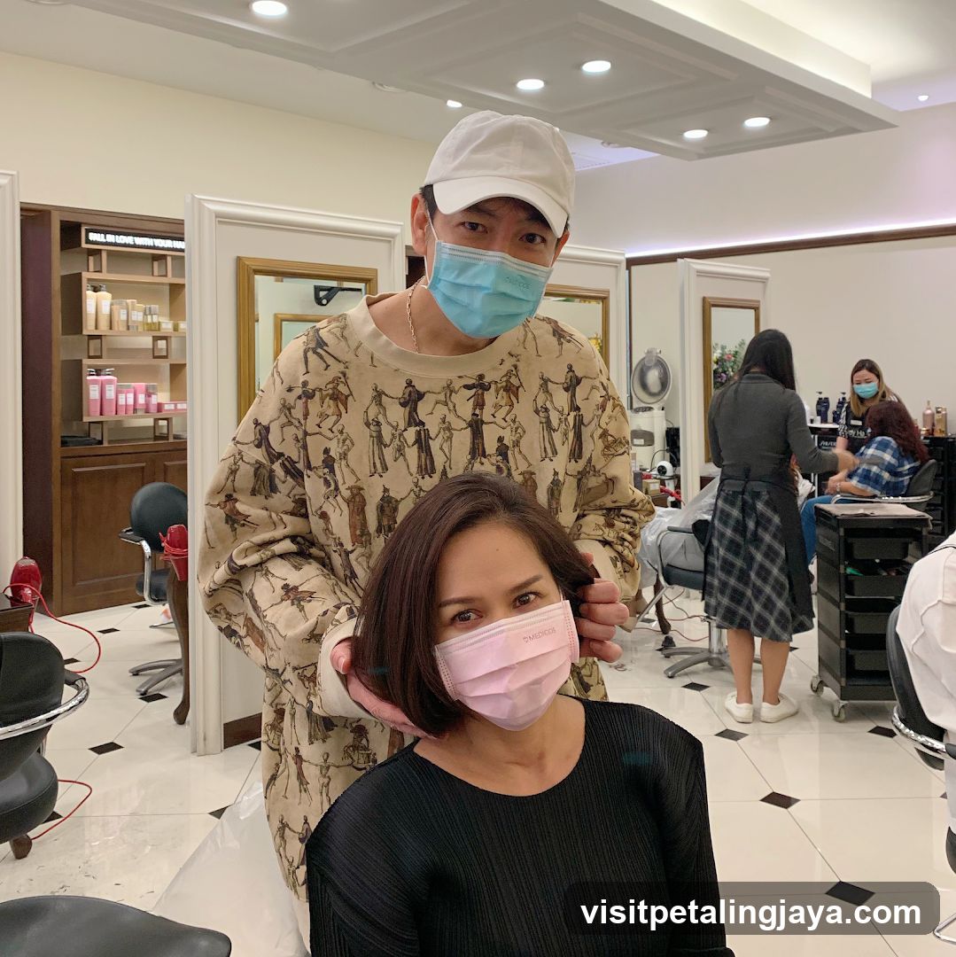 Salon Interior with Staff and Clients