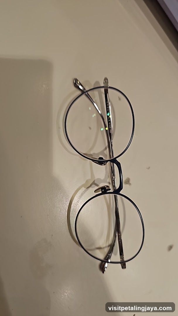 Round Eyeglasses on Surface