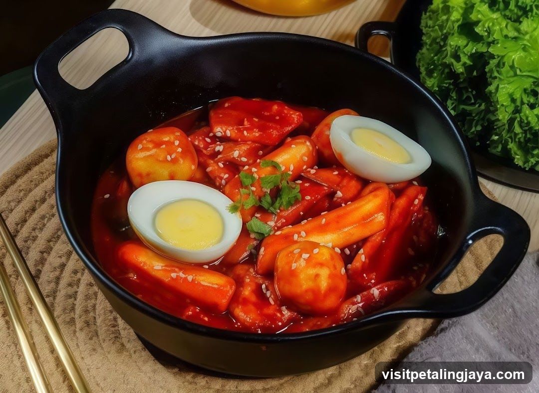Korean-style spicy rice cakes dish