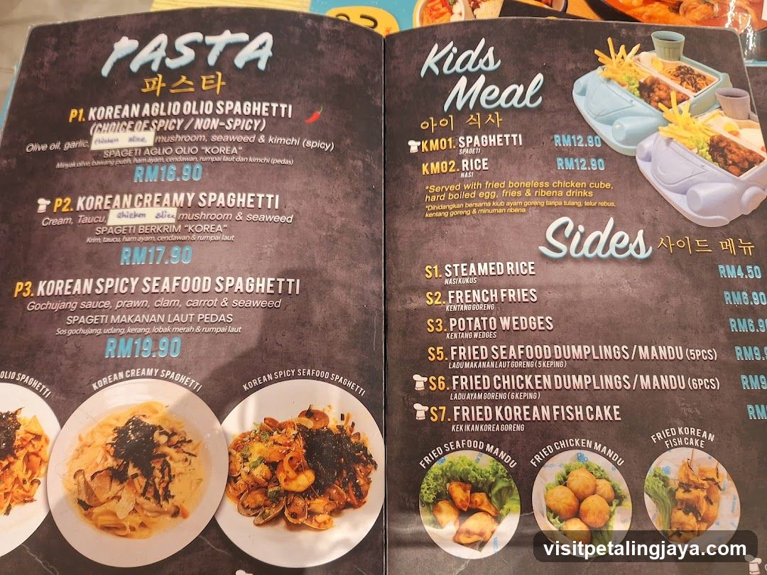 Korean Restaurant Menu