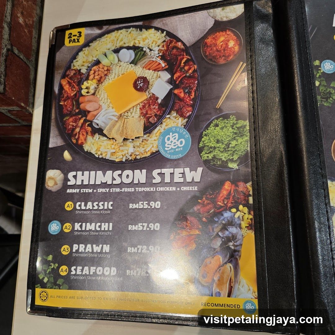Shimson Stew Menu Page