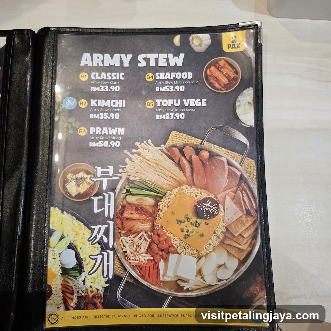 Army Stew Menu Page