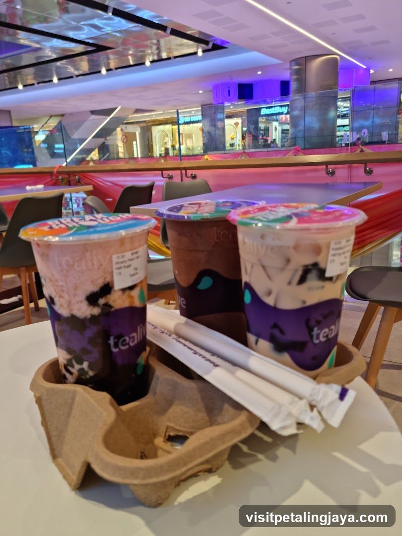Tealife Bubble Tea in Mall Interior