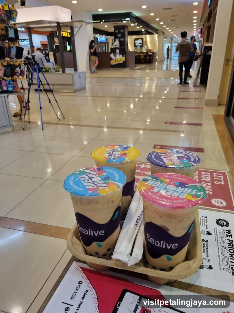 Tealive Drinks in Mall Interior