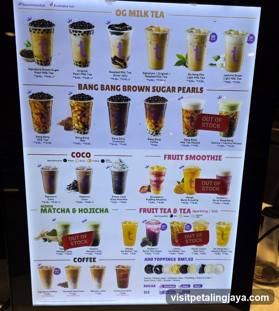 OG Milk Tea Menu Board