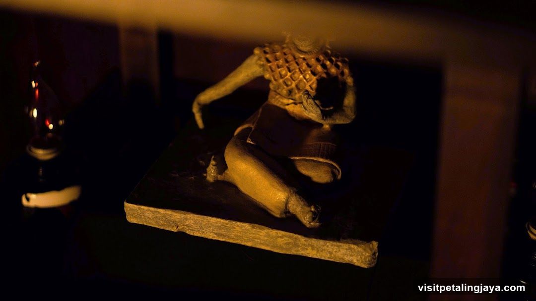 Dimly Lit Sculpture Display