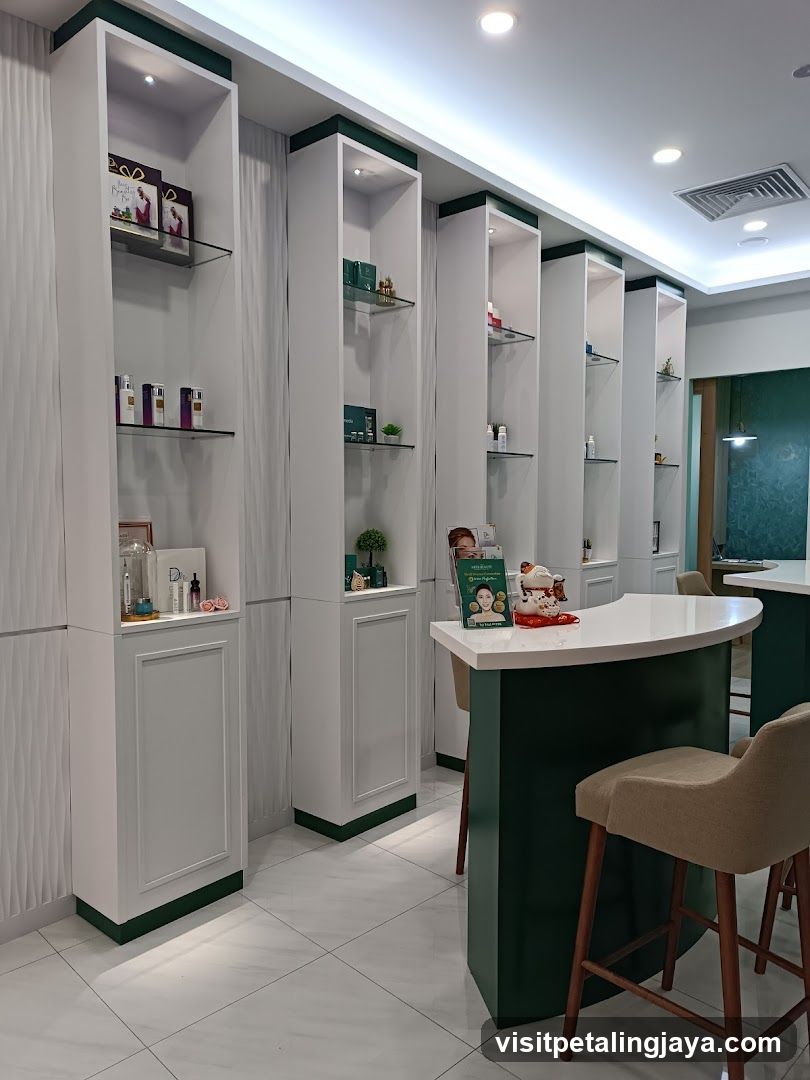 Interior of a modern retail or beauty space