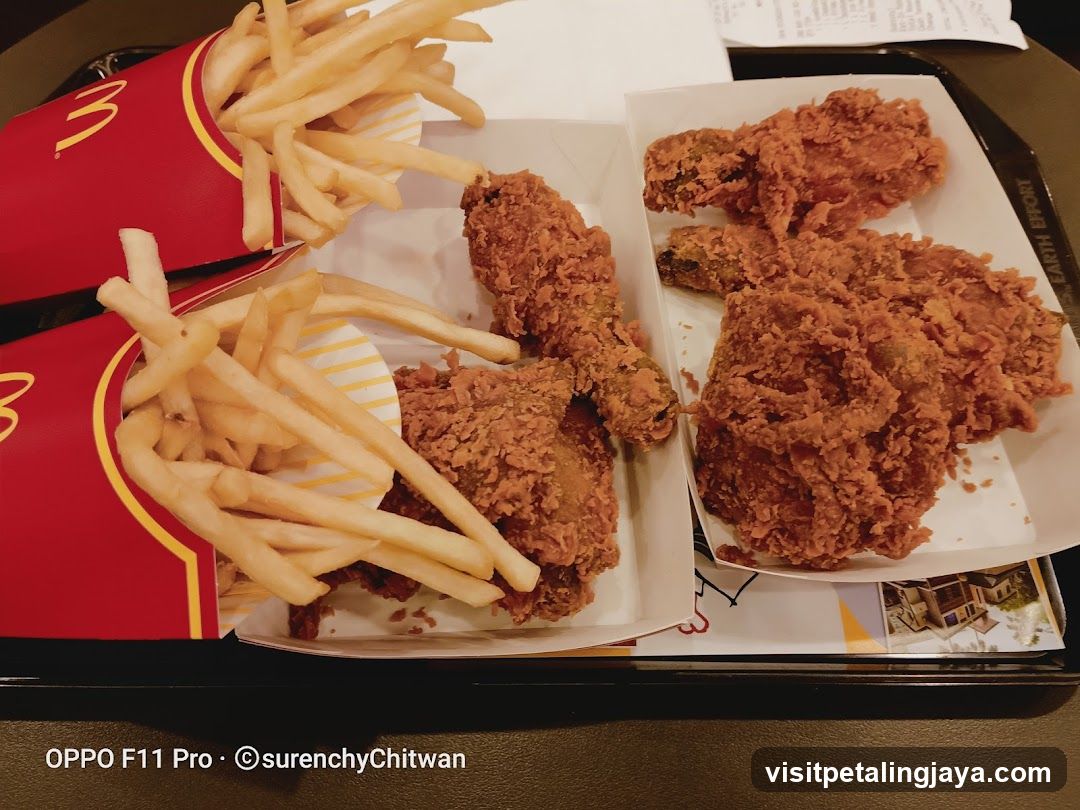 McDonald's Meal with Fried Chicken and Fries