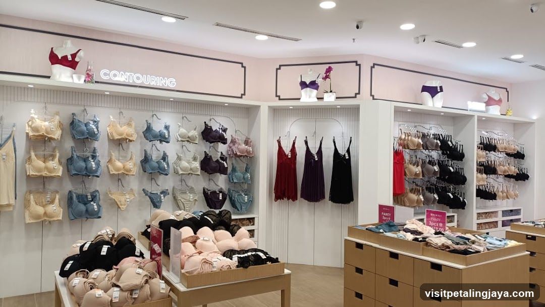 Contouring lingerie store interior