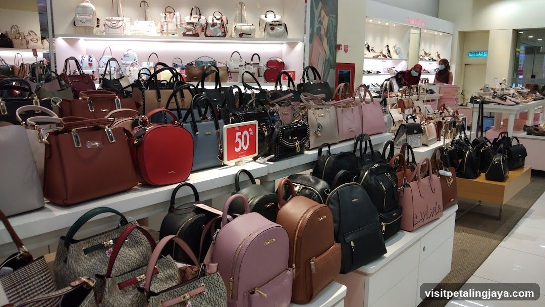 Handbag and Backpack Display in Retail Store