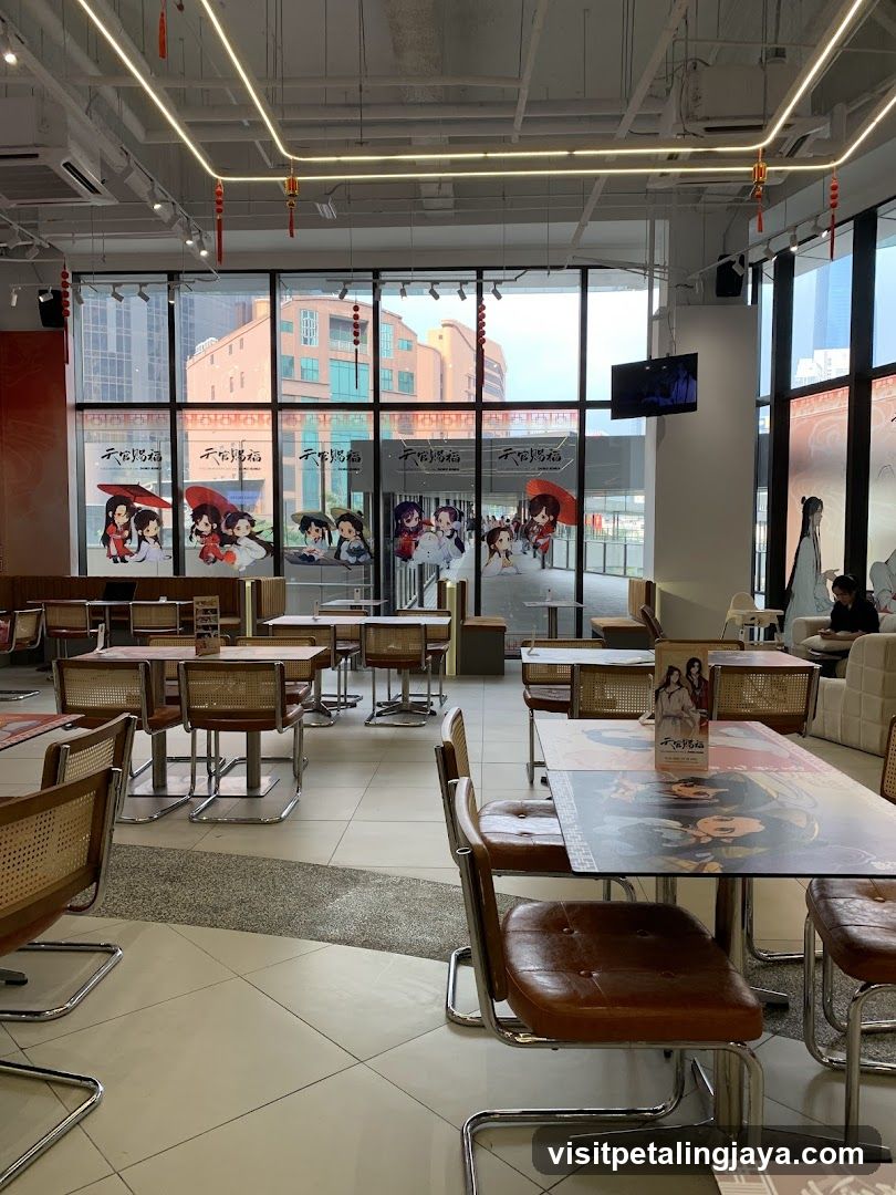 Anime-themed cafe interior