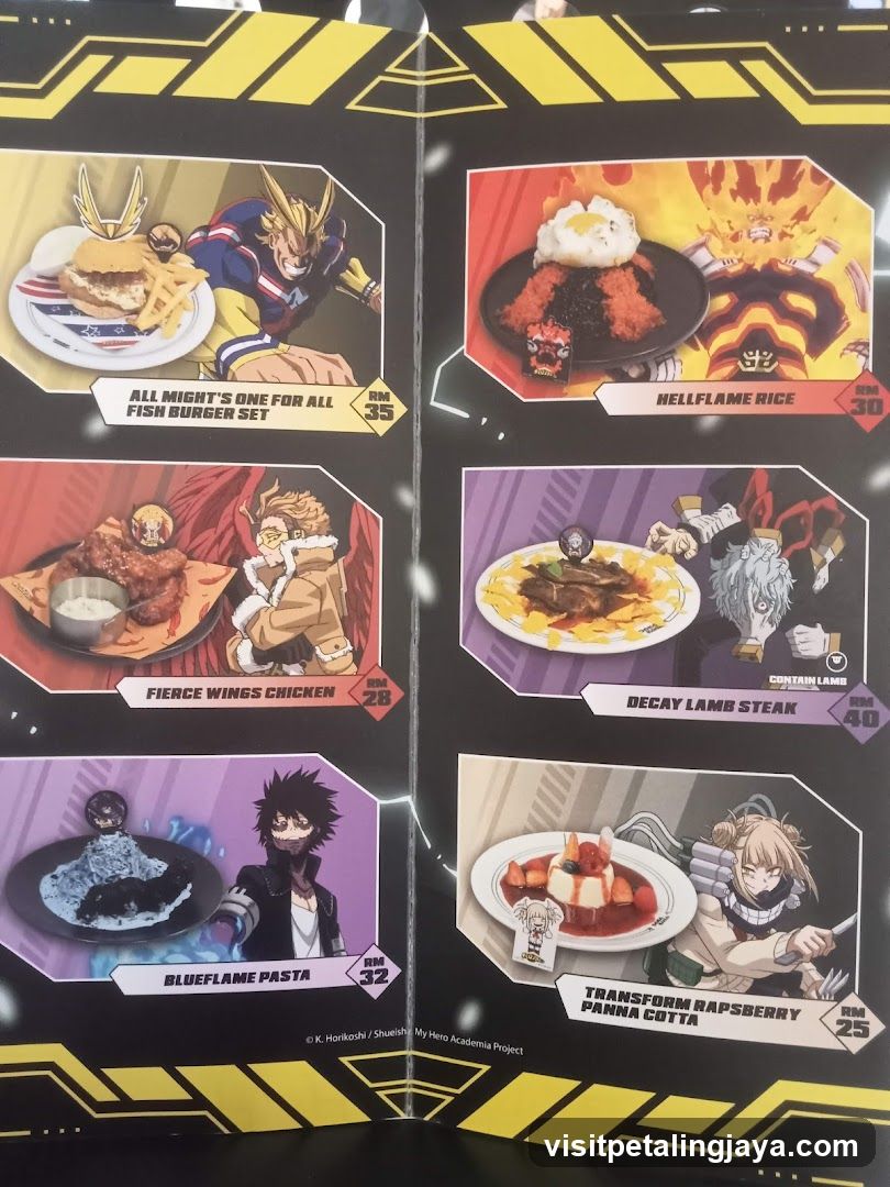 My Hero Academia Food Menu