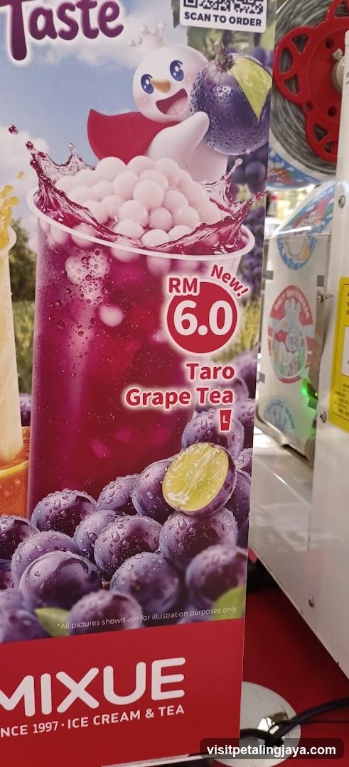 Mixue Taro Grape Tea Advertisement