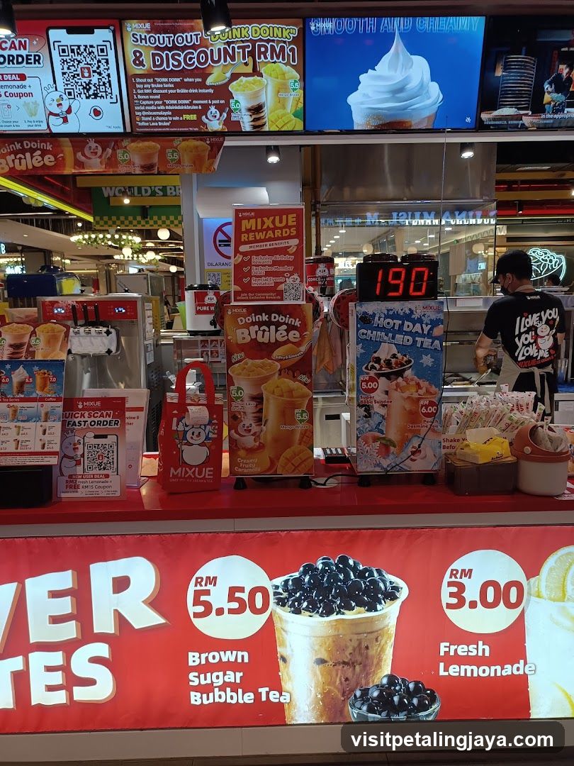 Bubble Tea Shop Counter Display