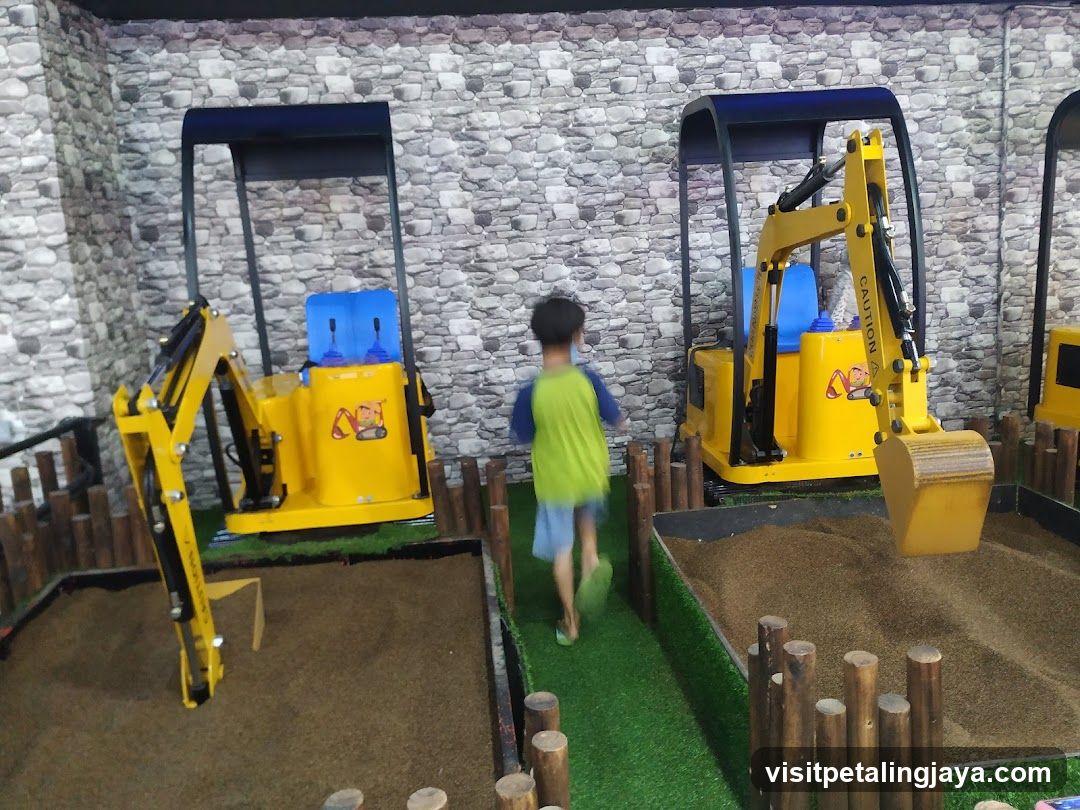 Children's Play Area with Mini Excavators