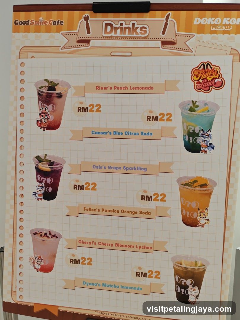 Good Smile Cafe Drinks Menu