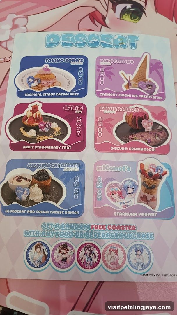 Dessert Menu Display
