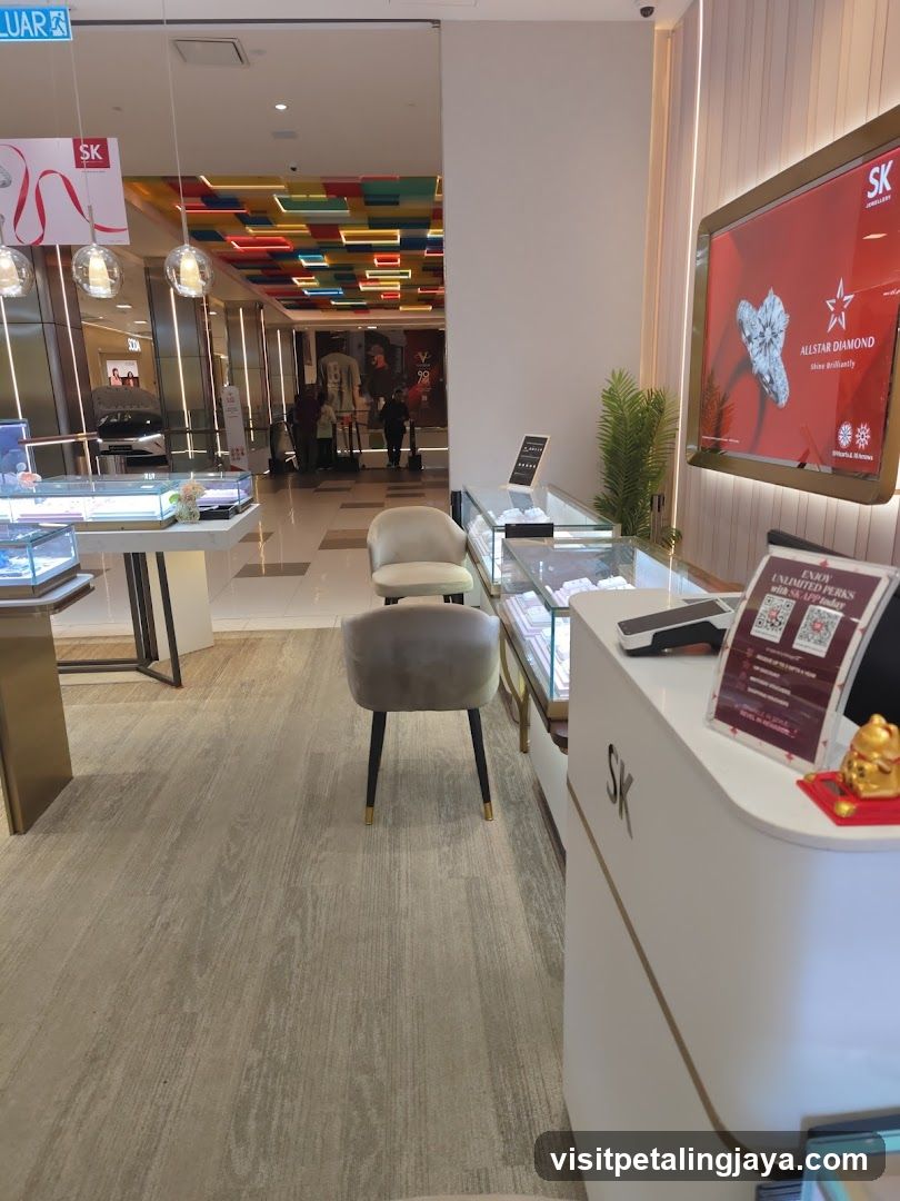 Interior of a jewelry store