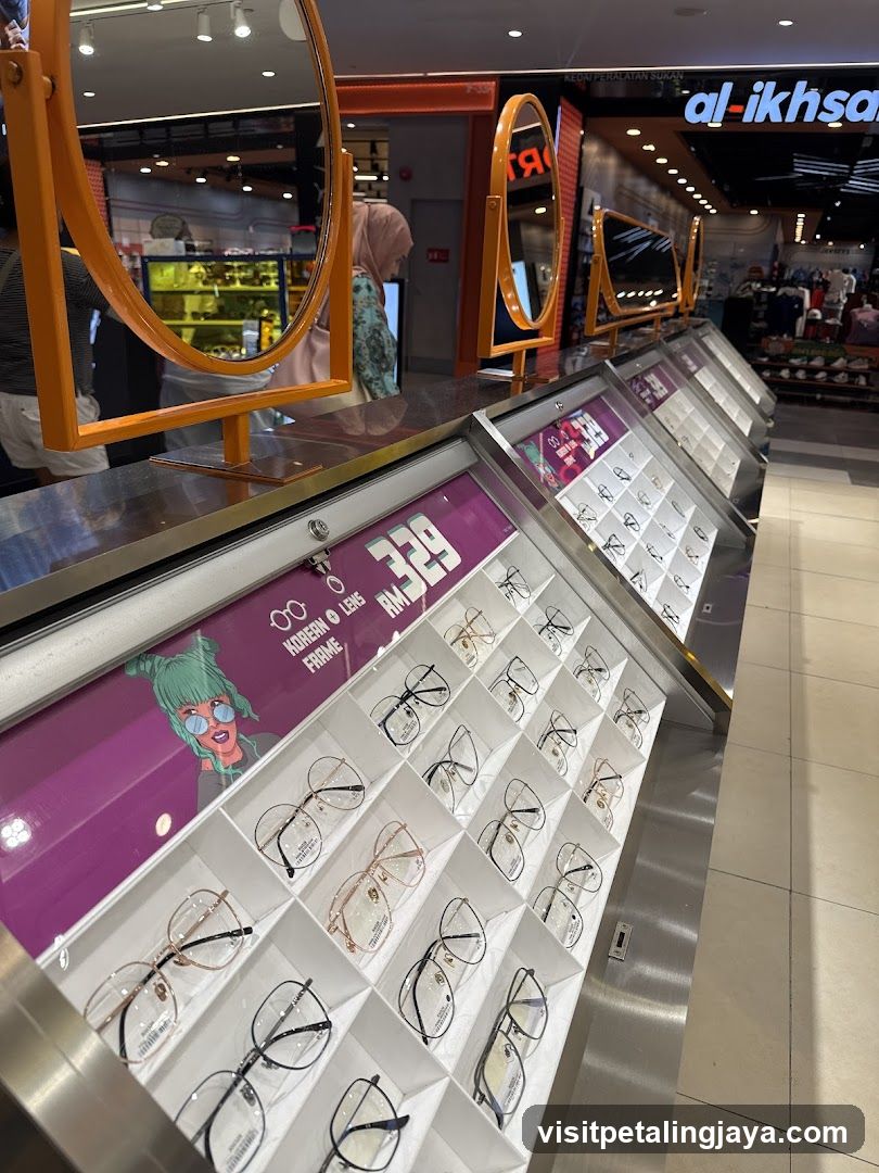 Eyewear Display in Retail Store