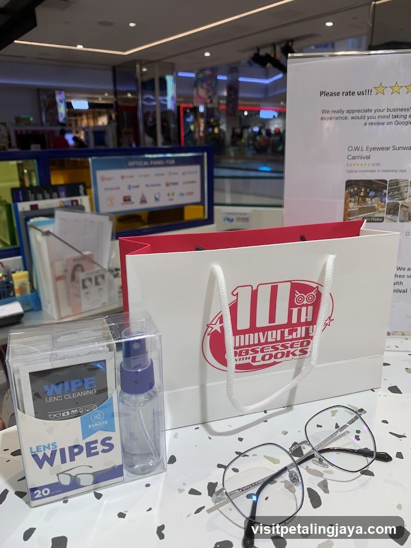 Retail Counter with Eyewear Items