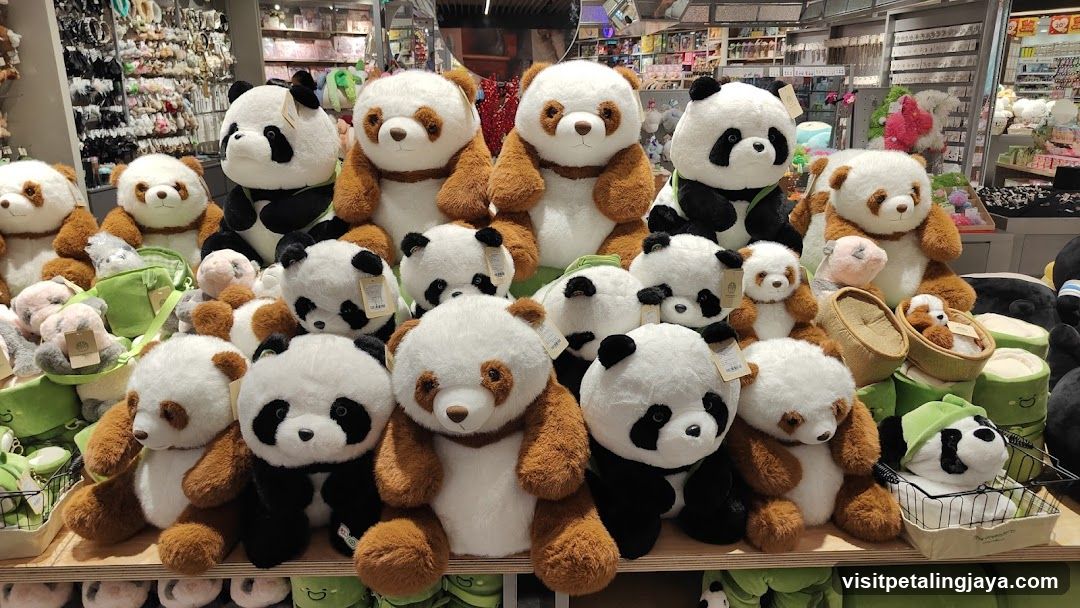 Panda Plushies Display