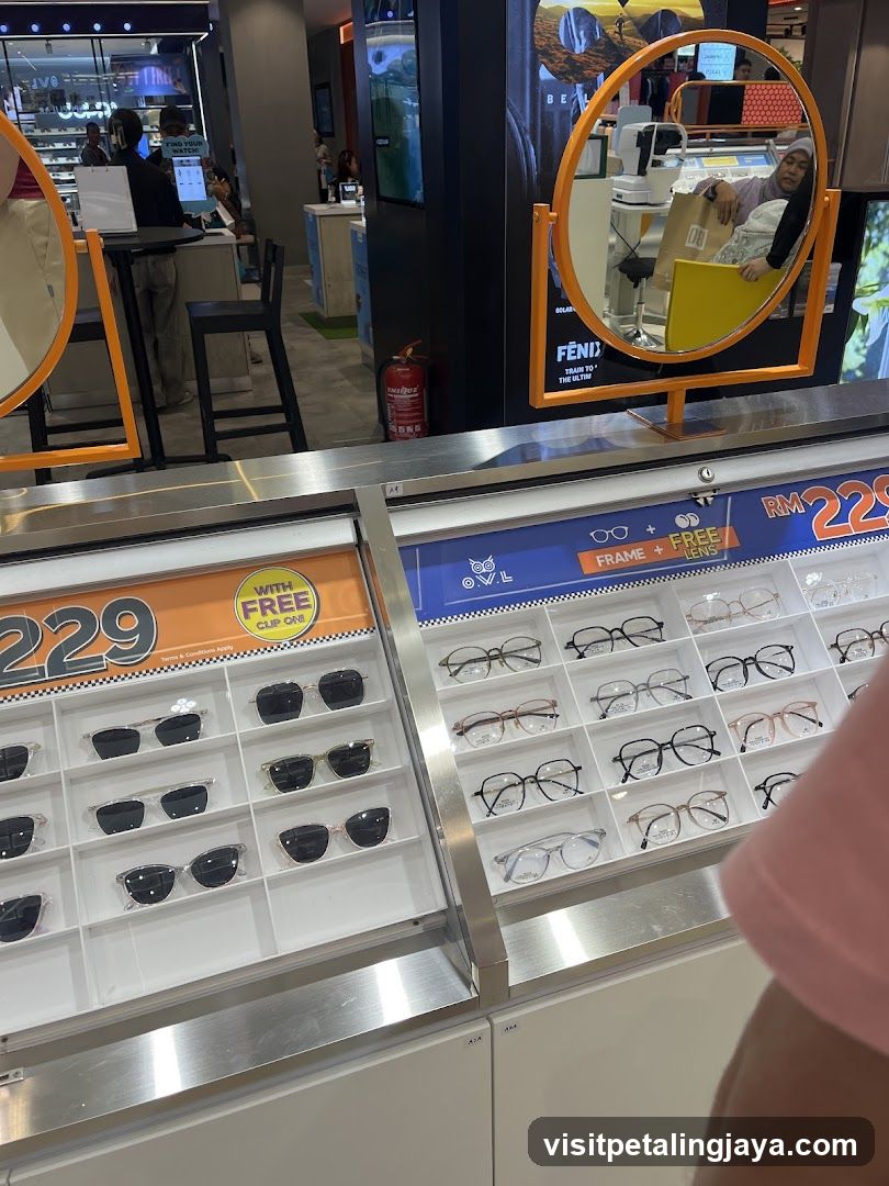 Eyewear Display in Retail Store