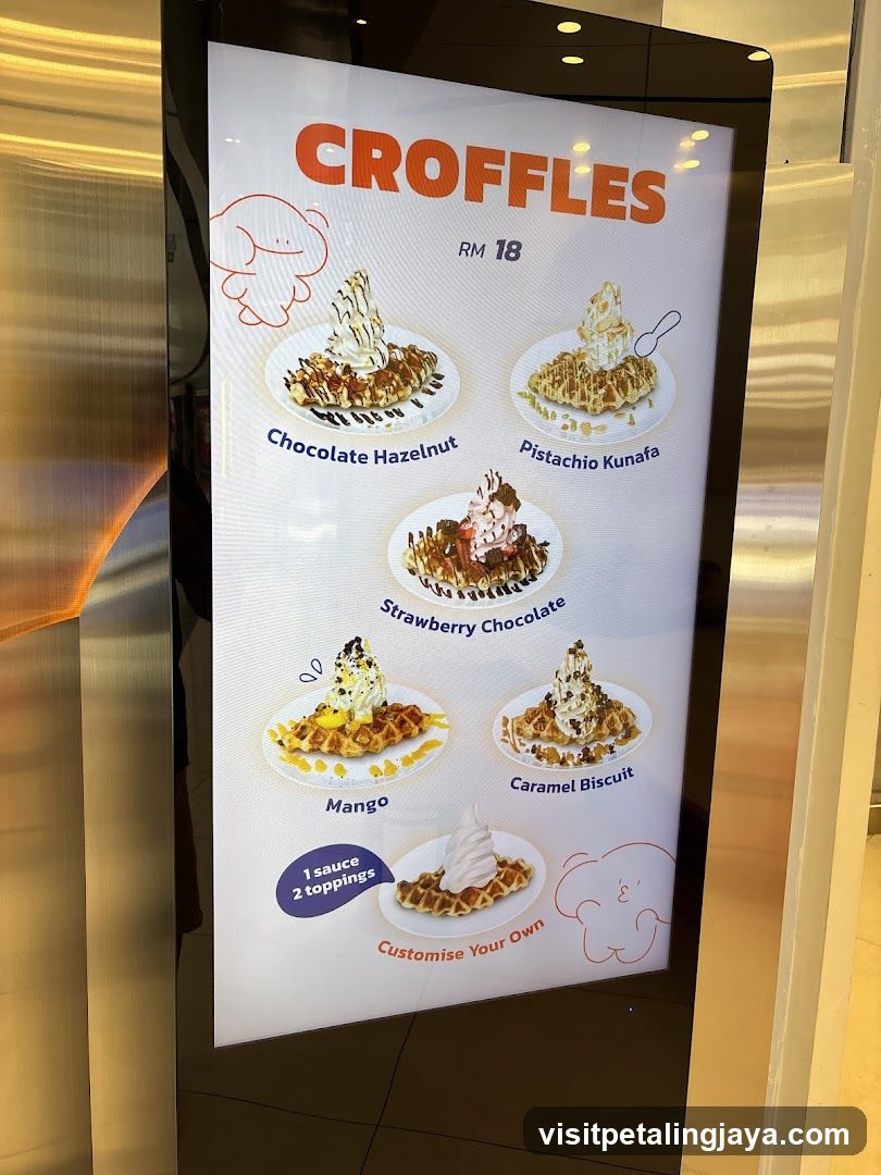 Croffles Menu Display