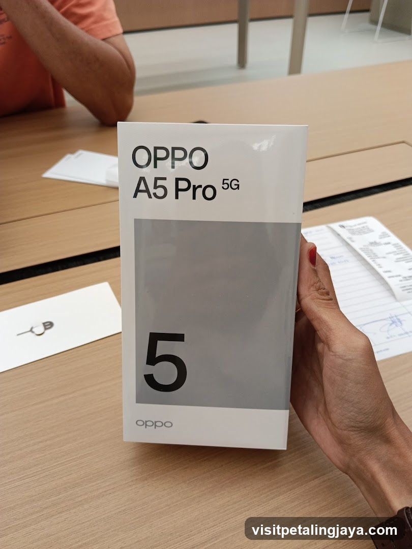 Oppo A5 Pro 5G Box Held in Store