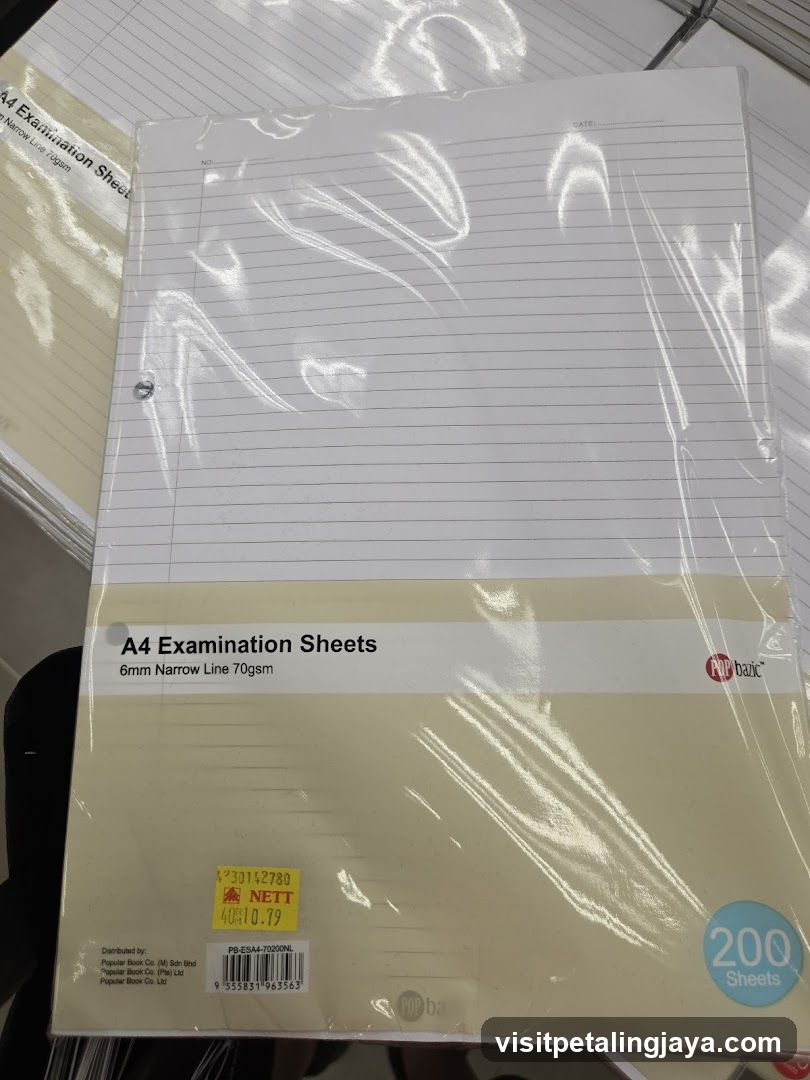 A4 Examination Sheets
