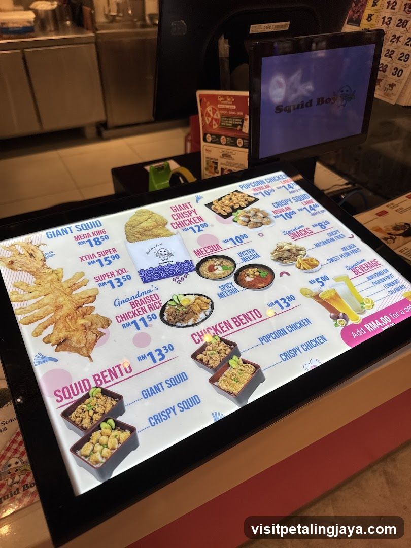 Squid Boy Digital Menu Board