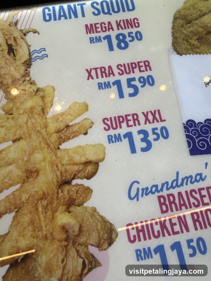 Giant Squid Menu
