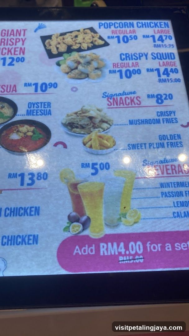 Food Menu Board