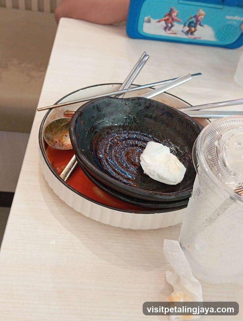 Tabletop after dining